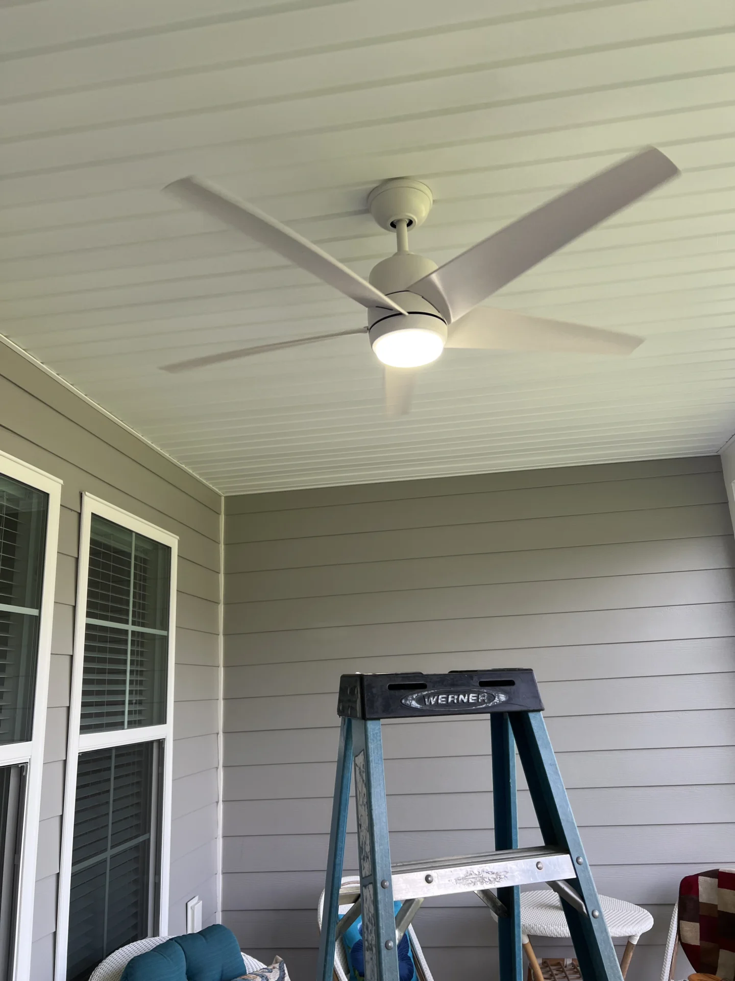 Outdoor Ceiling Fan with Lighting Installation and Repair Chesterfield VA