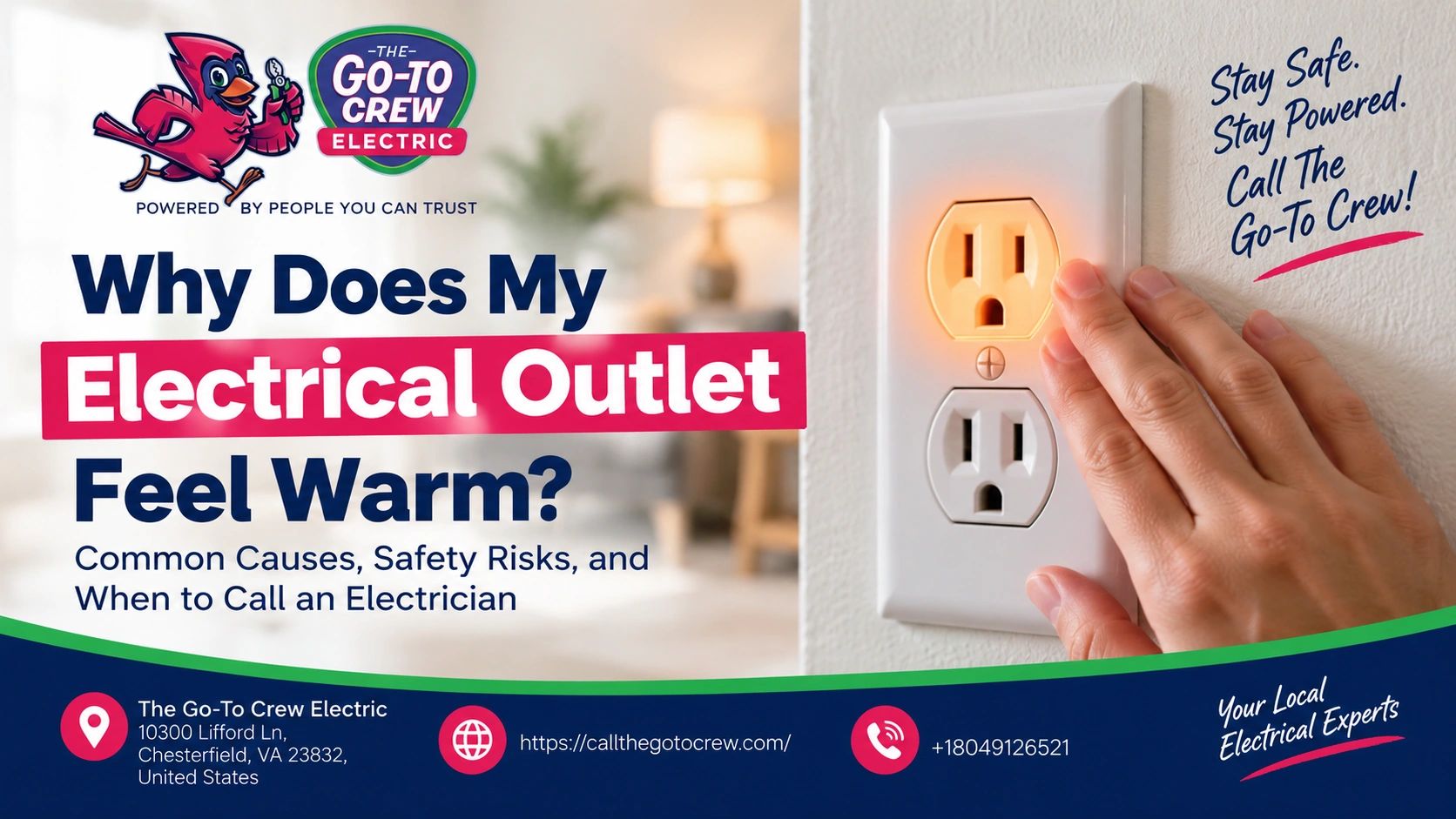 electrical outlet feel warm
