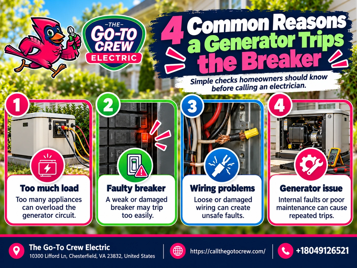4 common reasons a generator trips the breaker