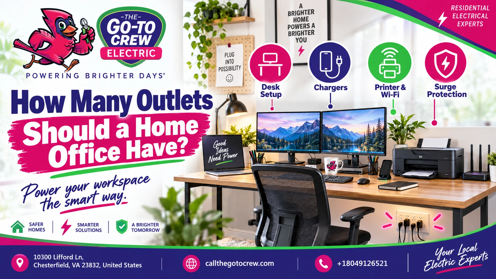 how many outlets should home office have