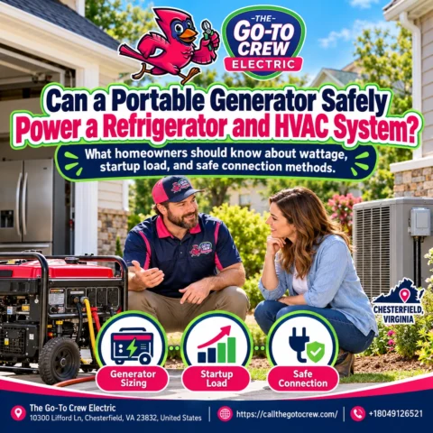 can a portable generator safely power a refrigerator and hvac system